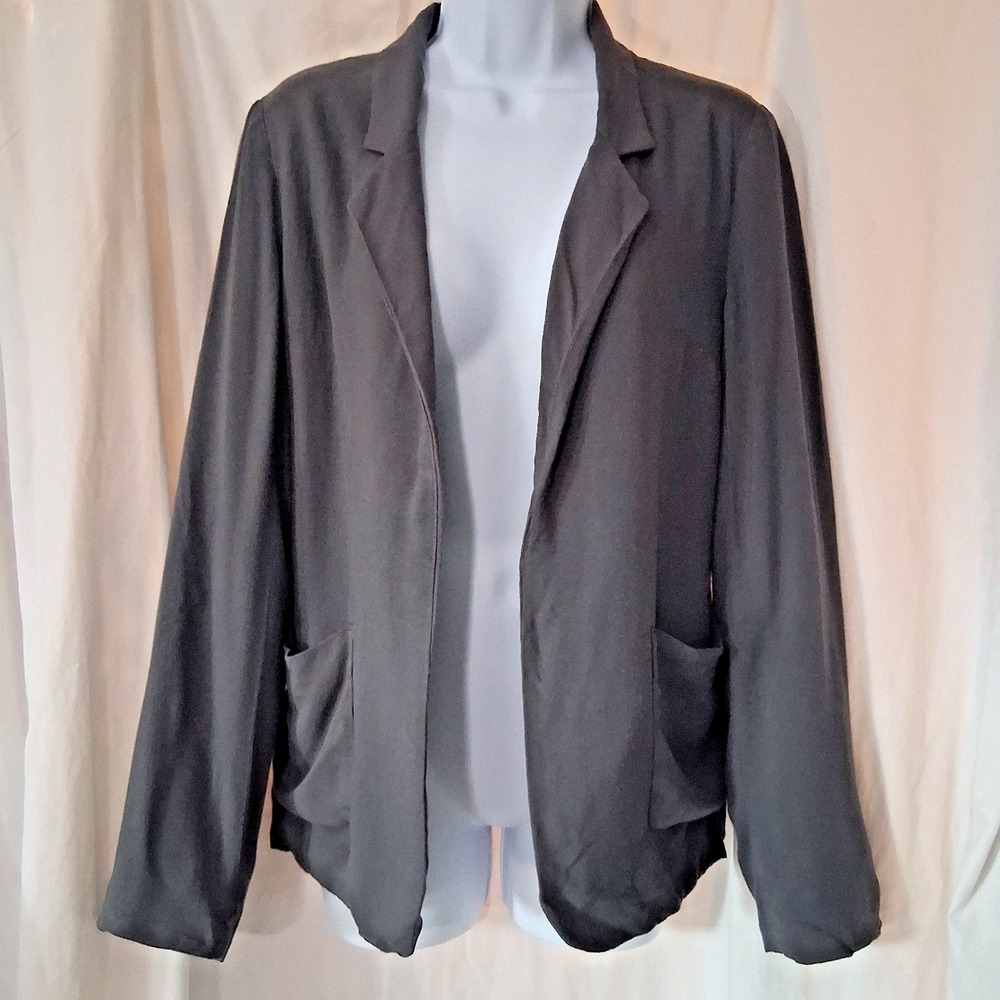 Aritzia Talula Gray Grey Open Front Blazer Jacket Women's Six 6 Lightweight